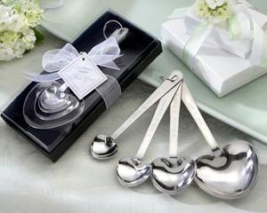 Love Beyond Measure Heart-Shaped Measuring Spoons-practical wedding favors, wedding shower favors