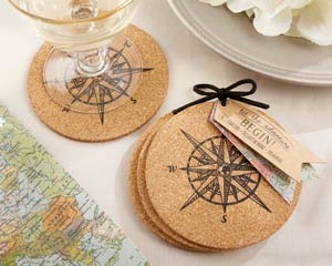 "LET THE JOURNEY BEGIN" CORK COASTERS-LET THE JOURNEY BEGIN CORK COASTERS