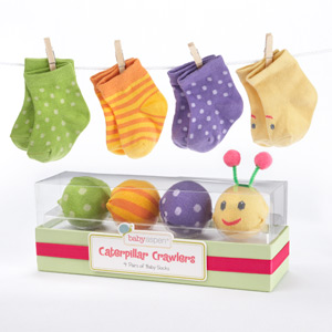 "Caterpillar Crawlers" Baby Socks Gift Set-Caterpillar Crawlers Baby Socks Gift Set