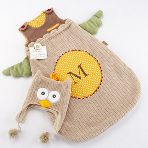 "My Little Night Owl" Snuggle Sack and Cap-My Little Night Owl Snuggle Sack and Cap