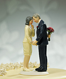 "Still in Love" Mature Couple Figurine-50 Anniversary wedding cake topper