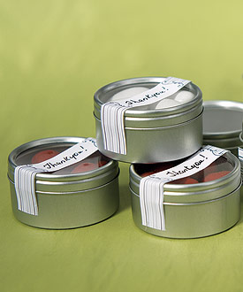 metal tins with clear lids