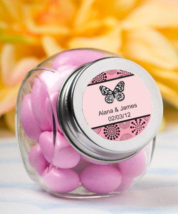 Personalized Glass Jar - Butterfly-Personalized Glass Jar - Butterfly