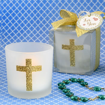 Silver Cross Themed Candle Favors-Silver Cross Themed Candle Favors,Favors For Communions, Favors For Christenings, Favors For Baptisms, Baptism & Christening Favors, promo items, giveaway ideas, Sunday school gifts, church marketing