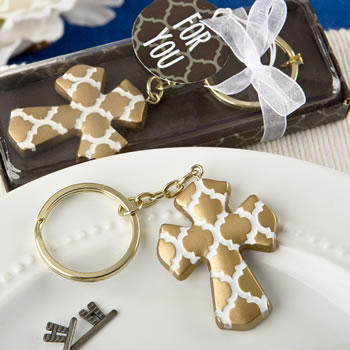 Silver Cross key chain with a Hampton link design from fashioncraft-Silver Cross key chain with a Hampton link design from fashioncraft,Favors For Communions, Favors For Christenings, Favors For Baptisms, Baptism & Christening Favors, promo items, giveaway ideas, Sunday school gifts, church marketing