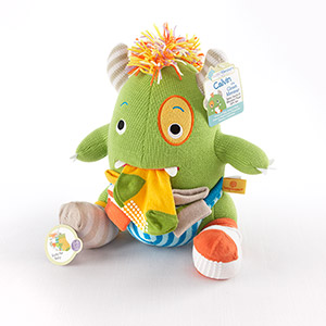 "Calvin the Closet Monster" Knit Baby Socks and Plush Monster Gift Set-Calvin the Closet Monster Knit Baby Socks and Plush Monster Gift Set 