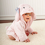 "Pretty in Pink" Poodle Hooded Spa Robe-Pretty in Pink Poodle Hooded Spa Robe