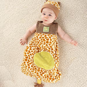 "Born To Be Wild" Giraffe Snuggle Sack and Hat-Born To Be Wild Giraffe Snuggle Sack and Hat