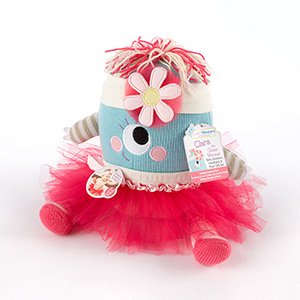 "Clara the Closet Monster" Baby Bloomers, Headband and Monster Plush Toy Gift Set-Clara the Closet Monster Baby Bloomers, Headband and Monster Plush Toy Gift Set