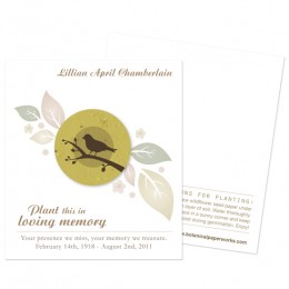 Birdwatcher Memorial Cards-Birdwatcher Memorial Cards