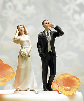 Cell Phone Fanatic Bride and Groom Mix Match Cake Toppers-Cell Phone Cake Toppers