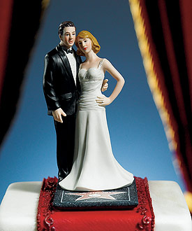 Hollywood Glamour Couple "Stars for a Day" Figurine-Hollywood Glamour Couple Stars for a Day Wedding Cake Topper