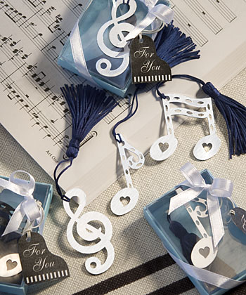 Musical Note Bookmark Favors-Musical Note Bookmark Favors