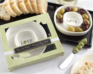 Olive You Olive Tray and Spreader-Italian wedding favors, kate aspen wedding favors, practical wedding favors