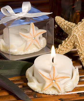Starfish Design Favor Saver Candles-