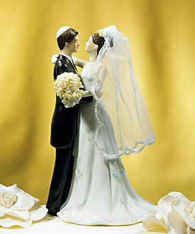 Traditional Jewish Bride and Groom Cake topper-Traditional Jewish Bride and Groom Cake topper