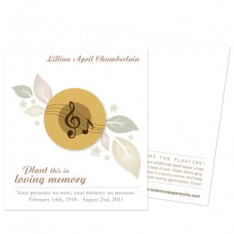Musical Memorial Cards-Musical Memorial Cards
