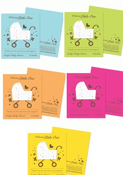 Bright Baby Carriage Plantable Favor-Bright Baby Carriage Plantable Favor