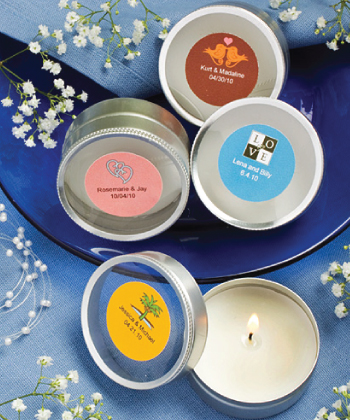 Personalized Expressions Collection scented round travel candles-Personalized Expressions Collection scented round travel candles
