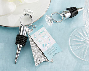 "HE ASKED, SHE SAID YES" ENGAGEMENT RING BOTTLE STOPPER-HE ASKED, SHE SAID YES ENGAGEMENT RING BOTTLE STOPPER