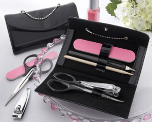 Little Black Purse Patent-Leather Five-Piece Manicure Set-Five-Piece Manicure Set,bridesmaids gifts, bridesmaids gift, bridesmaids gift ideas, bridesmaid gift, wedding bridesmaid gifts, bridal shower gifts