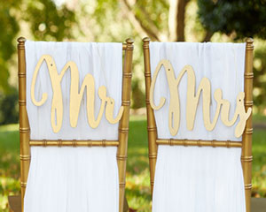 "Gold Promises" Classic Mr. and Mrs. Chair Backers-Gold Promises Classic Mr. and Mrs. Chair Backers