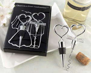 "Cheers to a Great Combination" Wine Set-wedding party favors, wine wedding favors, discount wedding favors, Kate Aspen wedding favors