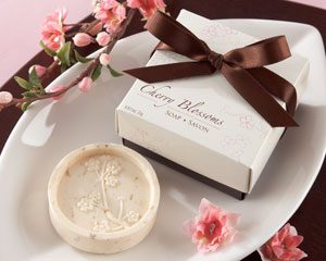 Cherry Blossom Scented Soap-Cherry Blossom wedding favors, pink wedding favors, kate aspen wedding favors