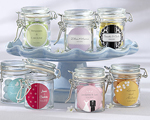 Personalized Glass Favor Jars-Wedding favor containers, personalized wedding favors, baby shower favor containers, party favor containers, shower favor containers,Kate Aspen wedding favors