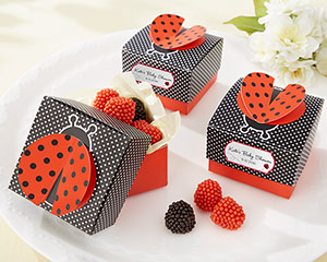 "Cute as a Bug" 3-D Wing Ladybug Favor Box (Set of 24)-Cute as a Bug 3-D Wing Ladybug Favor Box (Set of 24)