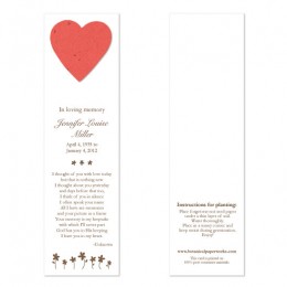 Heart Memorial Bookmarks-Heart Memorial Bookmarks