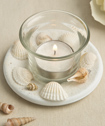 Sea Shell Themed Candle Votive With Natural Shell-Sea Shell Themed Candle Votive With Natural Shell