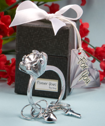 Forever Yours Collection diamond ring design key ring favors-Forever Yours Collection diamond ring design key ring favors