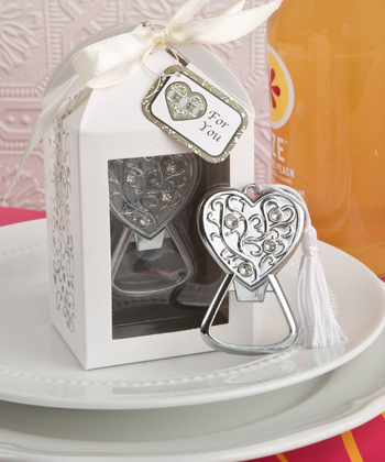 Spectacularly Packaged Heart Bottle Opener Favor-Spectacularly Packaged Heart Bottle Opener Favor
