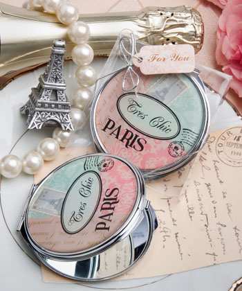 Pretty Paris-themed mirror compact favor-Pretty Paris-themed mirror compact favor