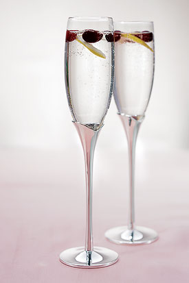 Silver Plated Tulip Stem Goblets-Silver Plated Tulip Stem Goblets