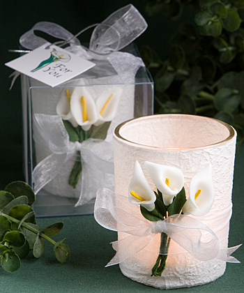 Stunning calla lily design candle favors-Stunning calla lily design candle favors