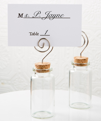 Perfectly Plain Glass Jar with place card holder-Perfectly Plain Glass Jar with place card holder