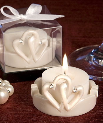 Interlocking Hearts Design Favor Saver Candles-Interlocking Hearts Design Favor Saver Candles