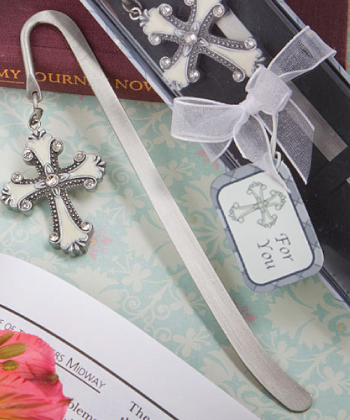Cross Themed Bookmark Favors-Cross Themed Bookmark Favors
