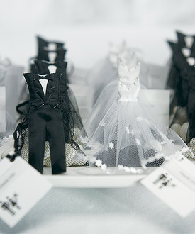Bride Groom Candy Favor Bags - Set of 12-Bride Groom Candy Favor Bags, wedding favor bags, black and white wedding