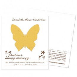 Butterfly Plantable Memorial Cards-Butterfly Plantable Memorial Cards