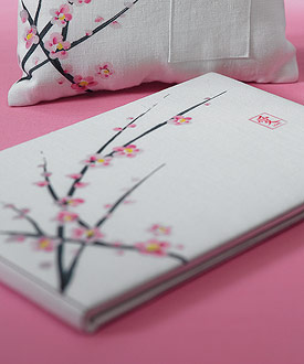 Cherry Blossom Traditional Guest Book-Cherry Blossom Traditional Guest Book