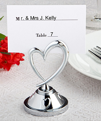 Heart themed place card holders-Heart themed place card holders