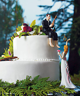 Hooked on Love Groom Figurine-popular weddingstar cake toppers