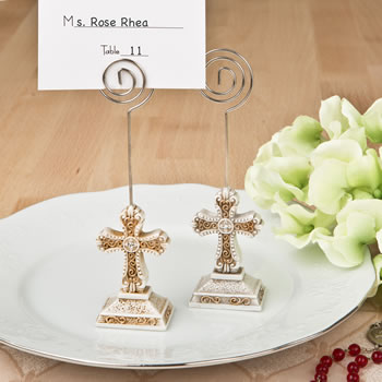 VINTAGE DESIGN CROSS PLACE CARD HOLDER OR PHOTO HOLDER FROM FASHIONCRAFT-VINTAGE DESIGN CROSS PLACE CARD HOLDER OR PHOTO HOLDER FROM FASHIONCRAFT