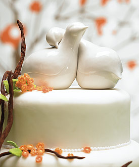 Contemporary Love Birds Cake Topper-weddingstar cake topper, bridal shower cake toppers, bird wedding cake toppers, cake topper decorations, unique wedding cake toppers
