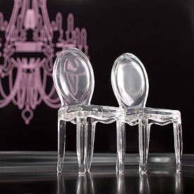 Miniature Clear Acrylic Phantom Chairs-Miniature Clear Acrylic Phantom Chairs