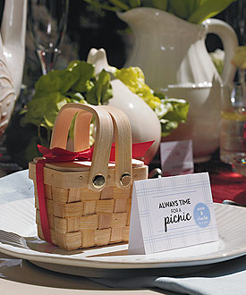 Miniature Woven Picnic Basket - Set of 6-picnic wedding, mini baskets, baskets, woven basket
