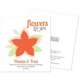 Modern Flower Plantable Seed Paper Favor-Modern Flower Plantable Seed Paper Favor